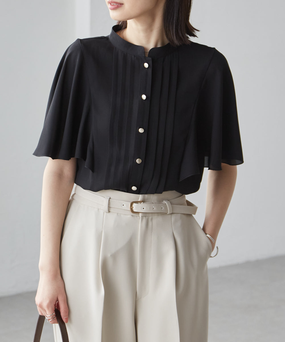 Ranan RANAN Pintuck Flare Sleeve Blouse