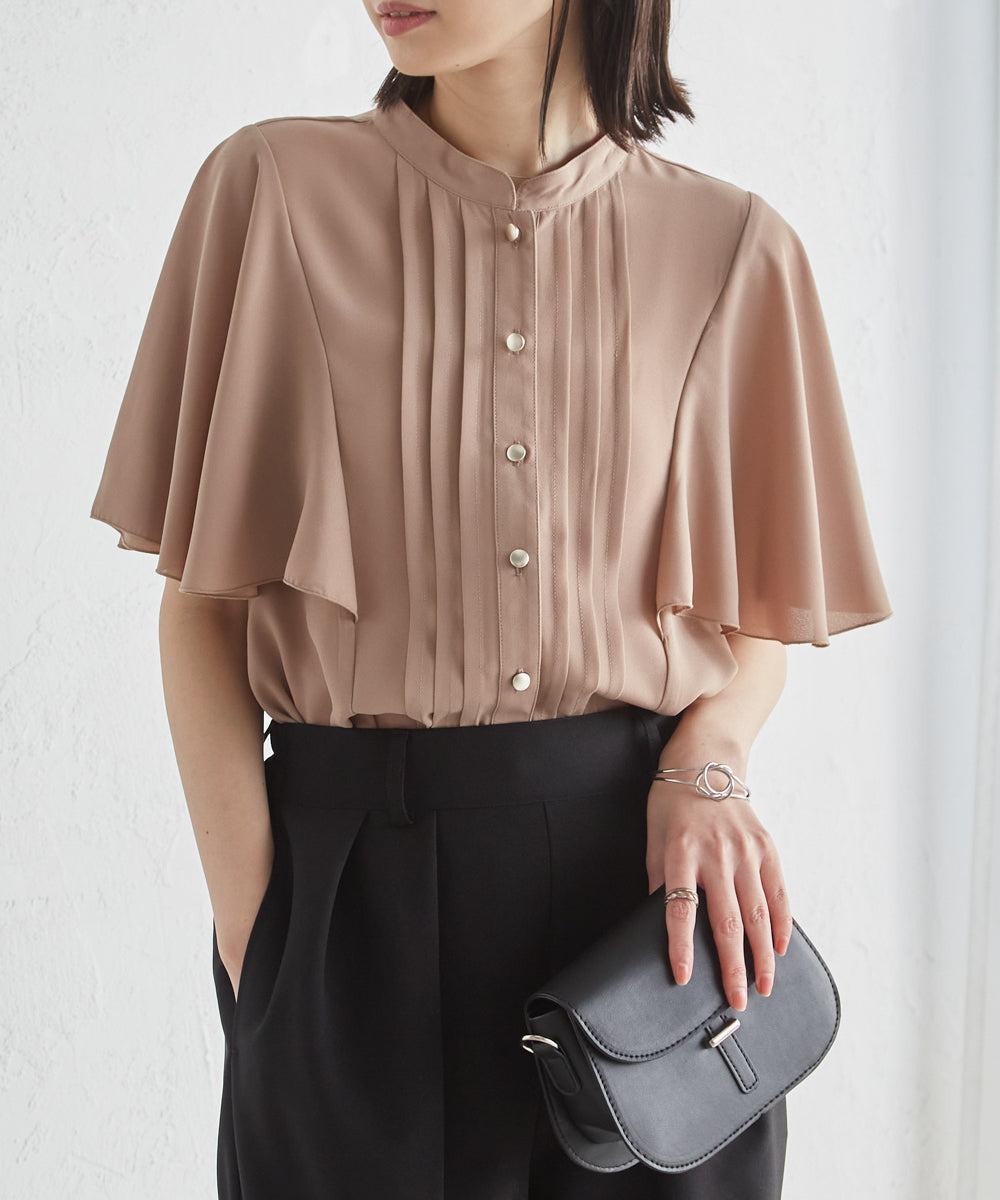 Ranan RANAN Pintuck Flare Sleeve Blouse