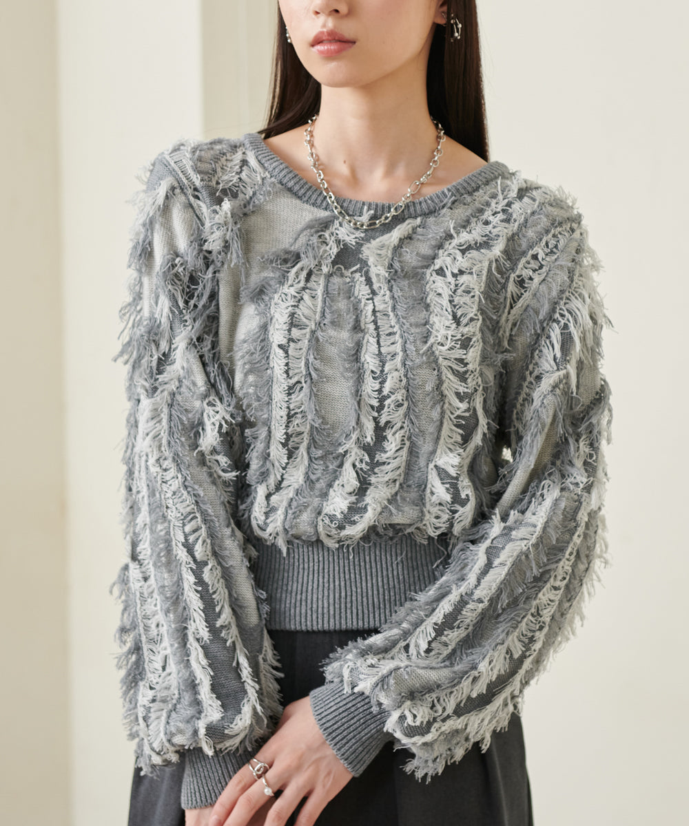 Ranan Colorful Fringe Knit