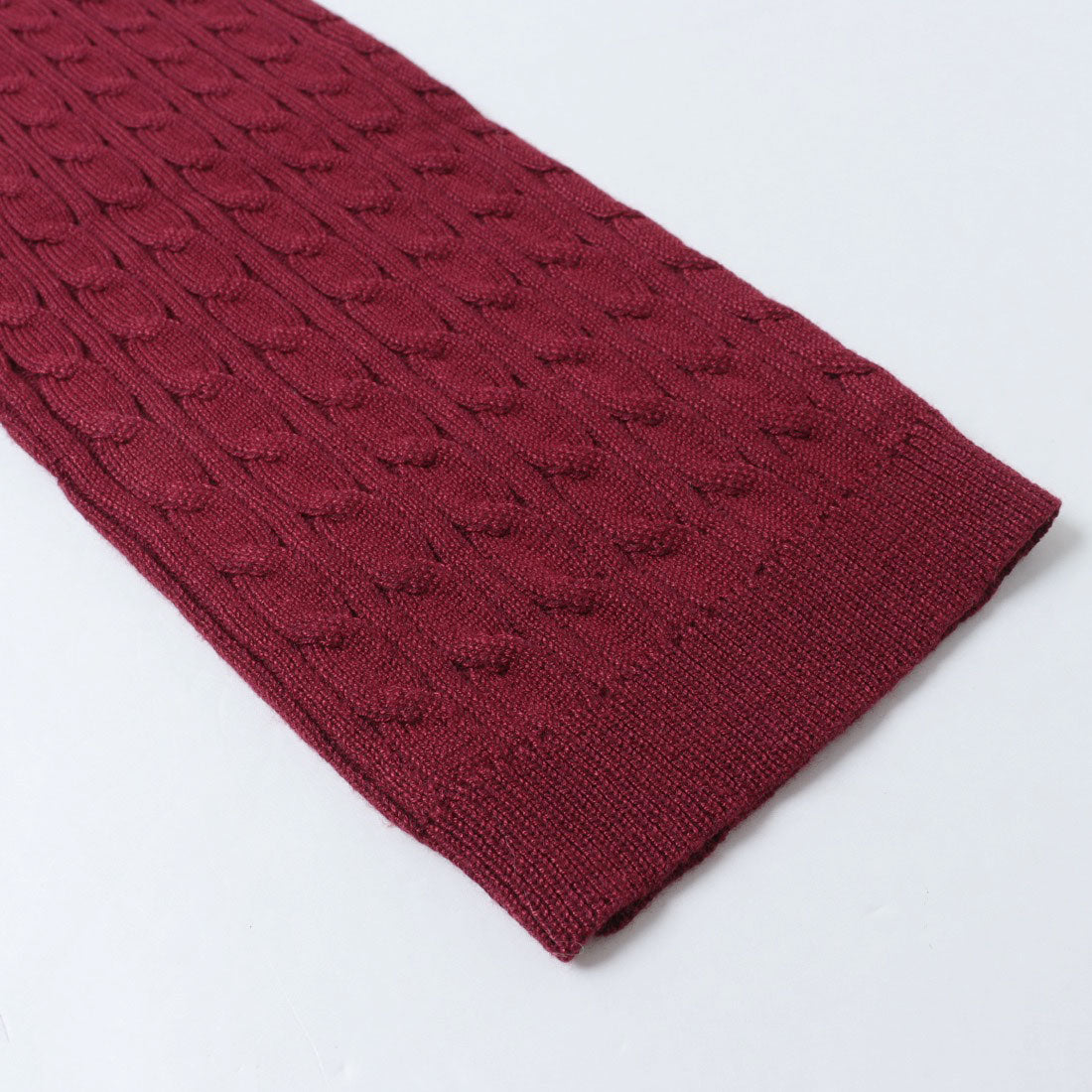 ラナン RANAN 【U.S. POLO ASSN.】ゴールドボタン刺繍ケーブルニットカーディガン （ボルドー） ボルドー