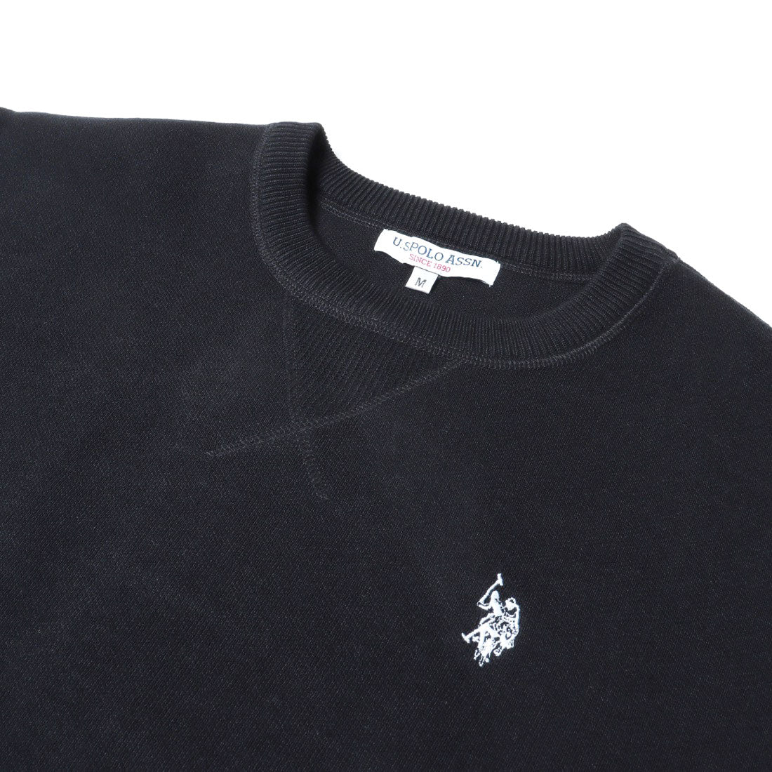 ラナン RANAN 【U.S. POLO ASSN.】刺繍スウェットライクニット （ブラック） ブラック