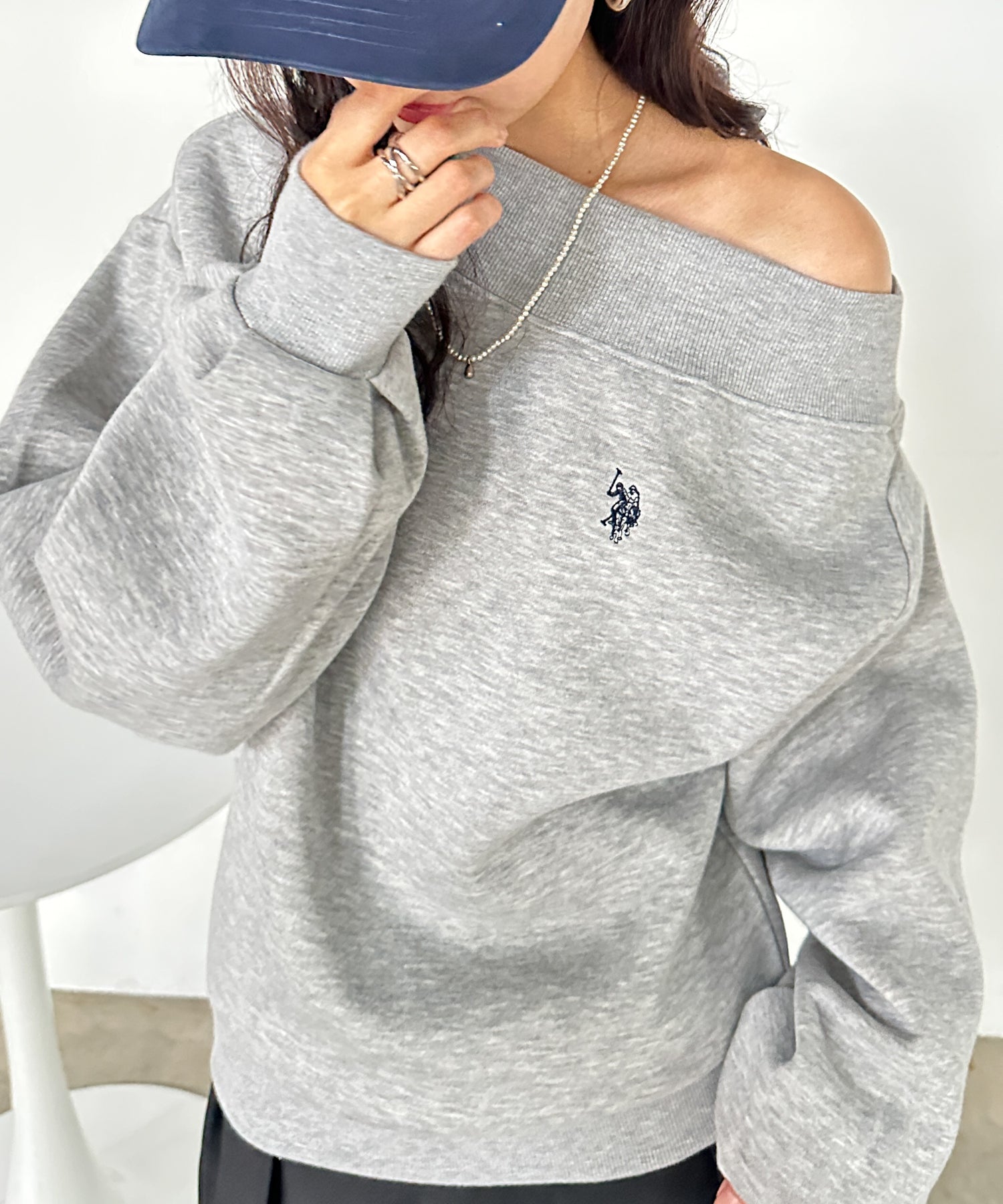 ラナン RANAN 【U.S. POLO ASSN.】ワンショルスウェット （グレー） グレー