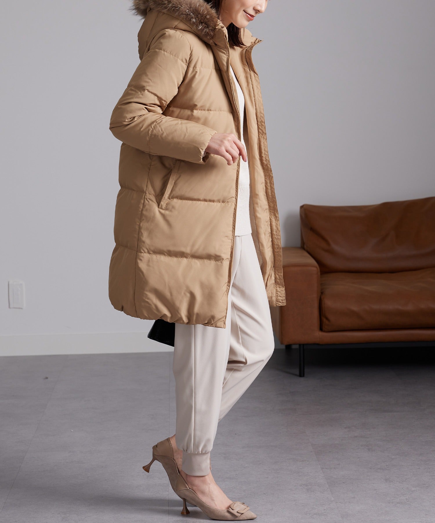ラナン RANAN リアルファー付ダウンコート