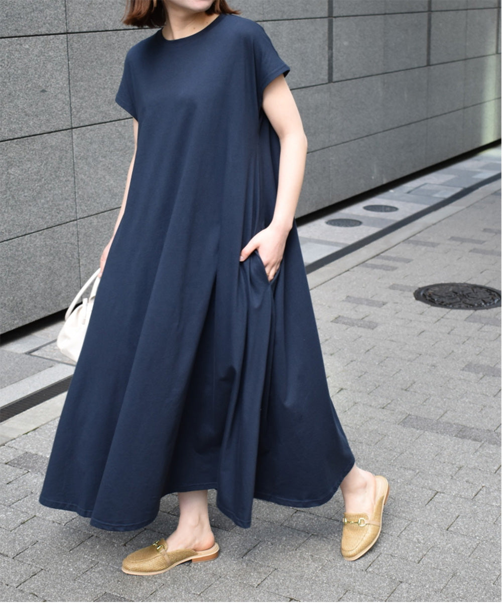 ラナン RANAN 【NOT汗染み！】Aラインボリュームワンピ