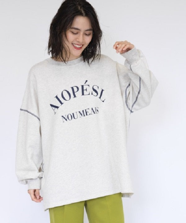 ラナン RANAN ビッグカレッジロゴスウェット （オートミール） オートミール