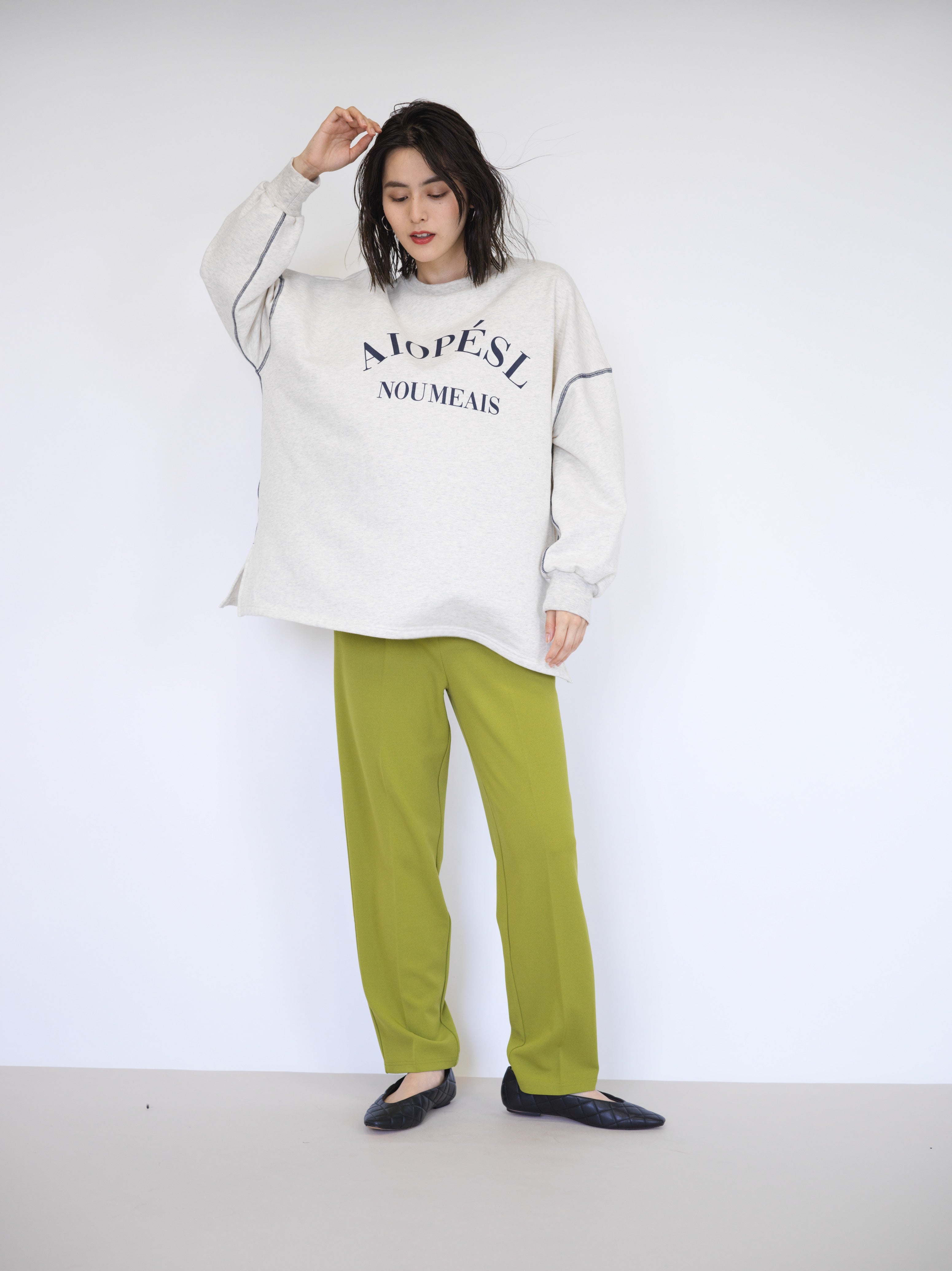 ラナン RANAN ビッグカレッジロゴスウェット （オートミール） オートミール