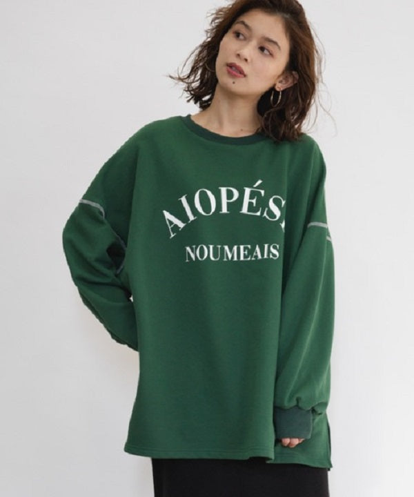 ラナン RANAN ビッグカレッジロゴスウェット （グリーン） グリーン