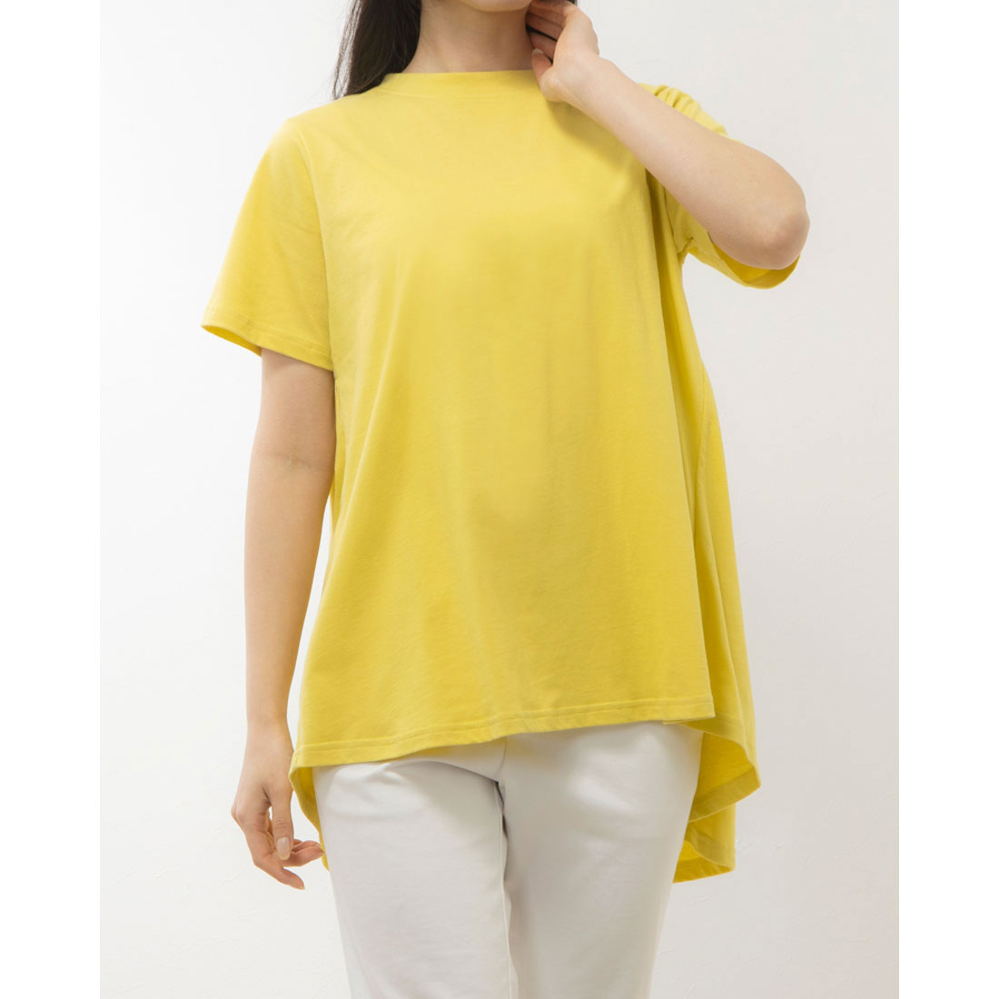 ラナン RANAN 【NOT汗染み！】バックギャザーTシャツ