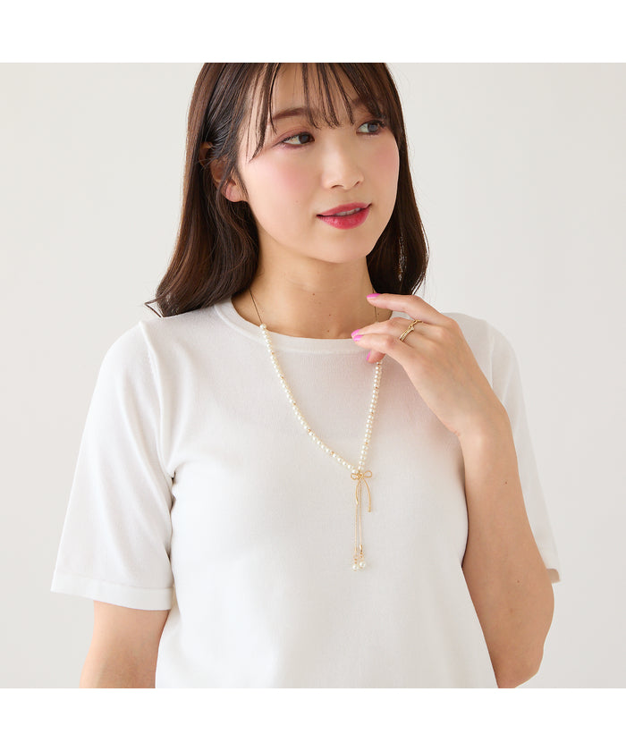 ローズティアラ RoseTiara リボンスライド式ネックレス （ゴールド） ゴールド