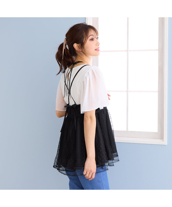 ローズティアラ RoseTiara ドットチュールシアーキャミ （ブラック） ブラック