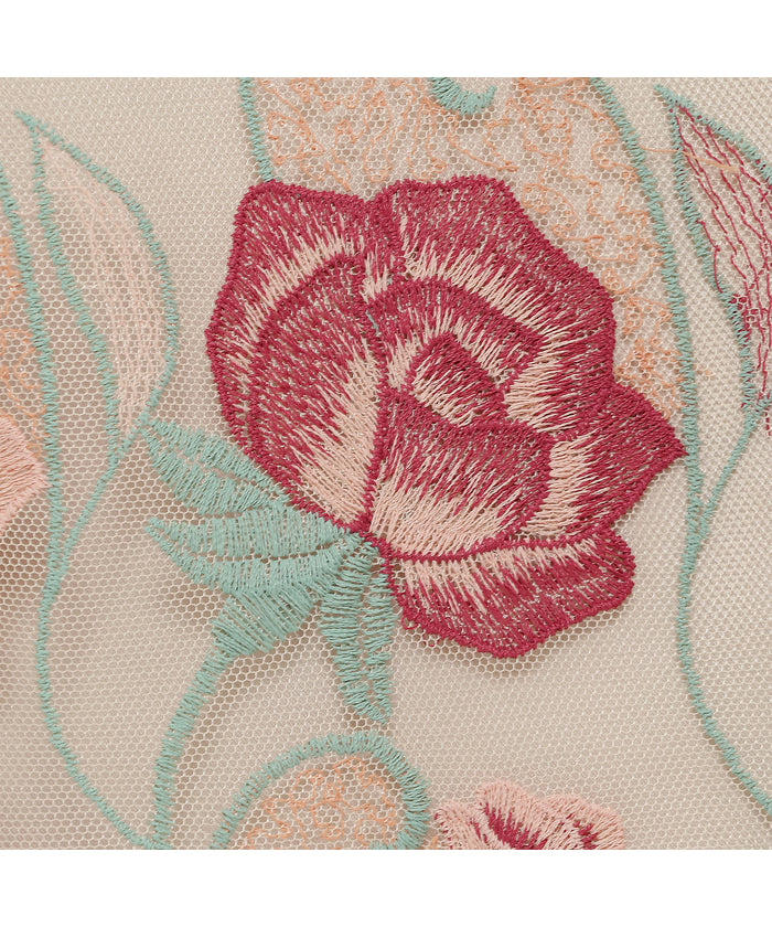 ローズティアラ RoseTiara ローズチュール刺繍ワンピース （ベージュ） ベージュ