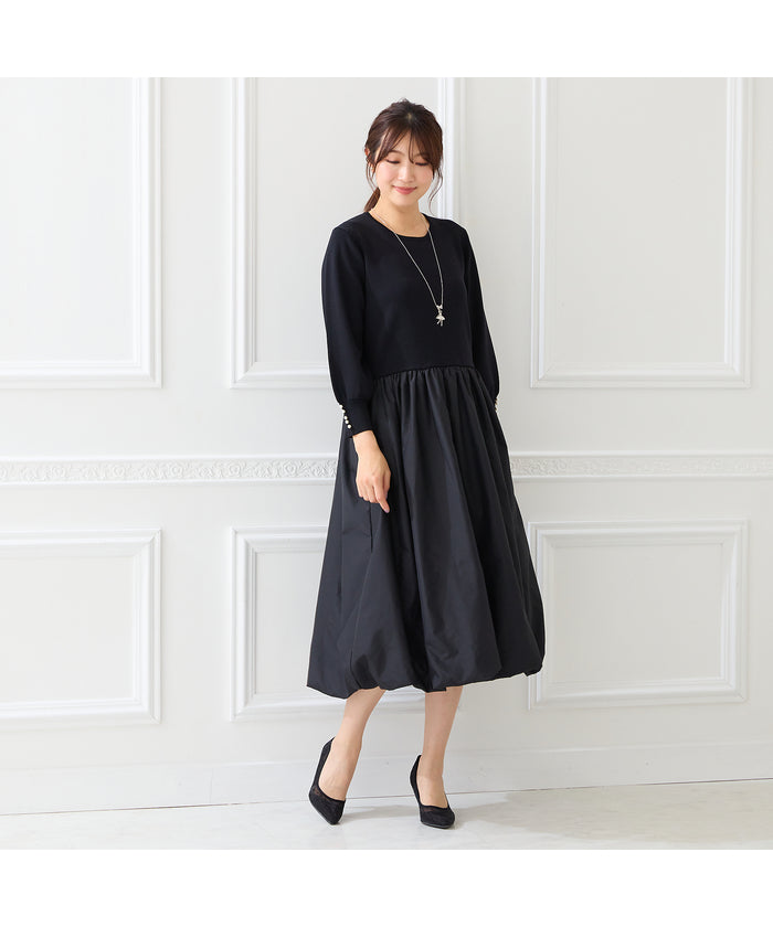 ローズティアラ RoseTiara ニットドッキングワンピース （オフ） オフ