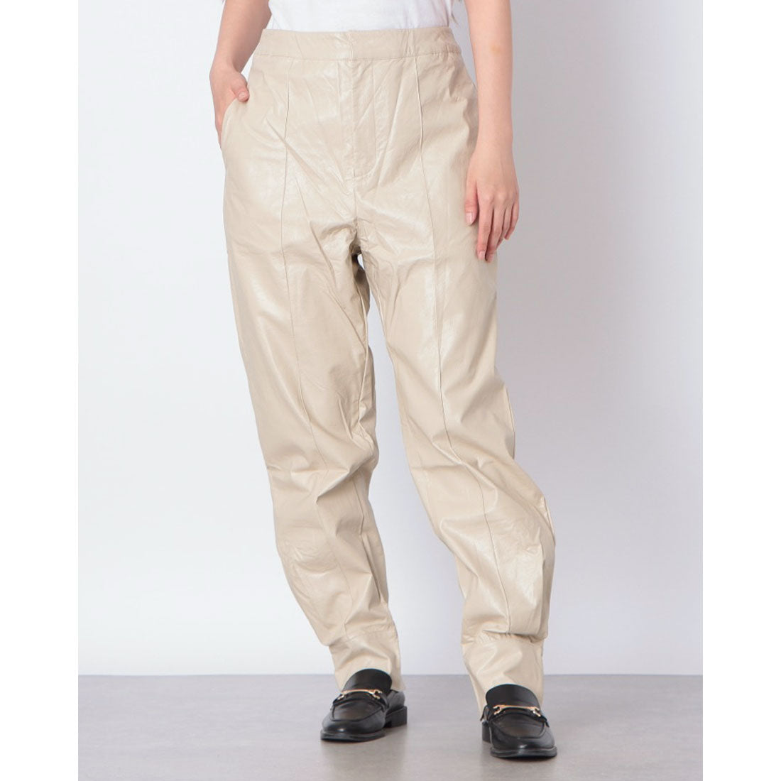 レイカズン Ray Cassin TYA  Leather Jogger Pants （キナリ） キナリ