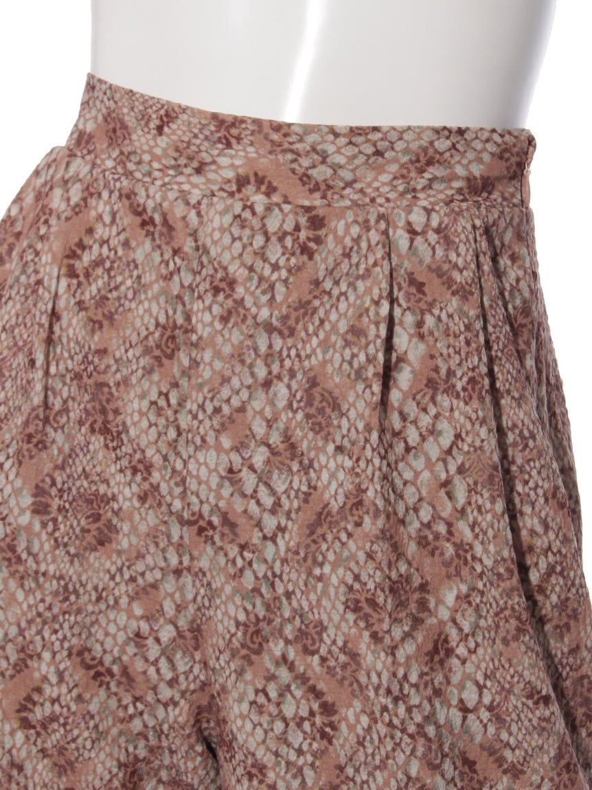 レイカズン Ray Cassin ミラパイソン柄タックパンツ （ブラウン） ブラウン