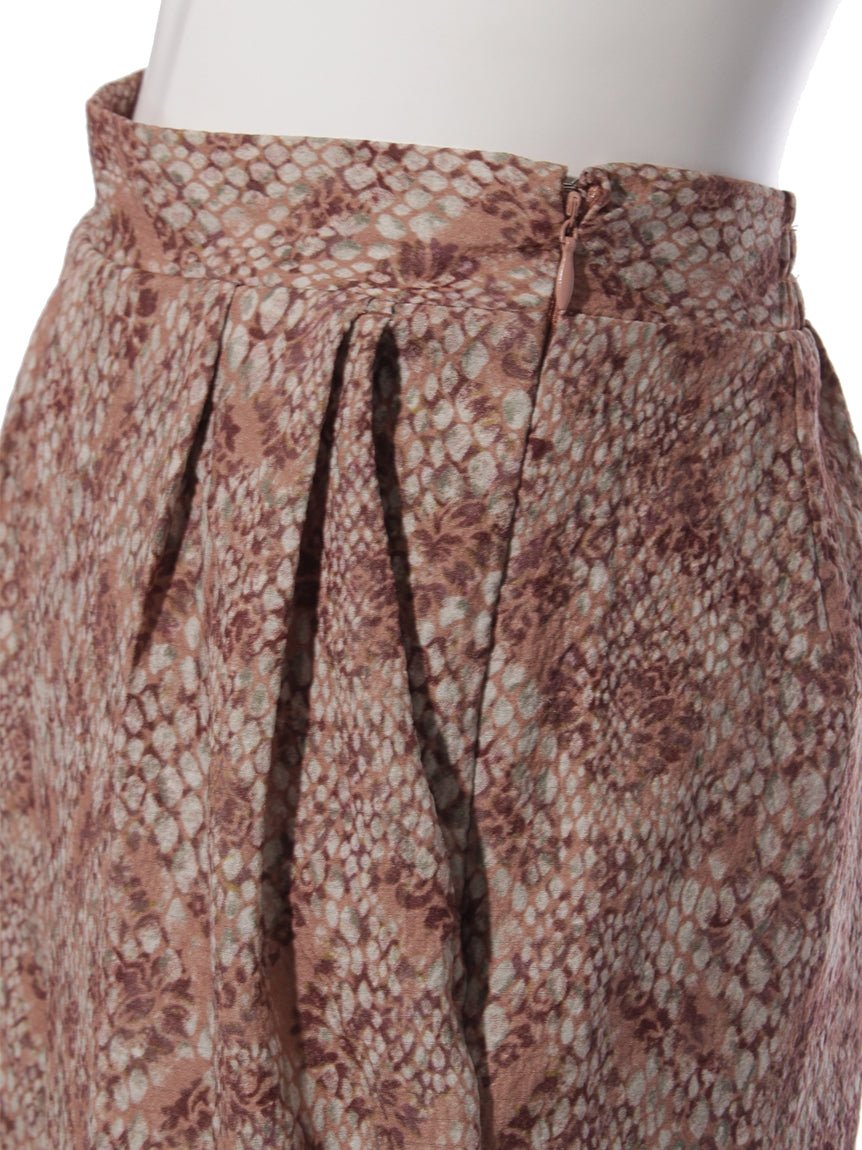 レイカズン Ray Cassin ミラパイソン柄タックパンツ （ブラウン） ブラウン