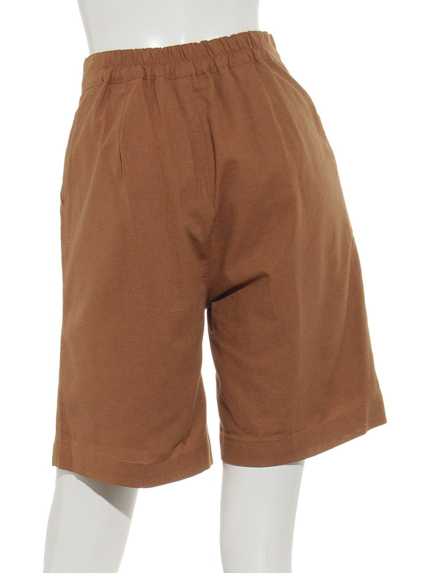 レイカズン Ray Cassin リネンライクセンタープレスハーフパンツ （オレンジ） オレンジ
