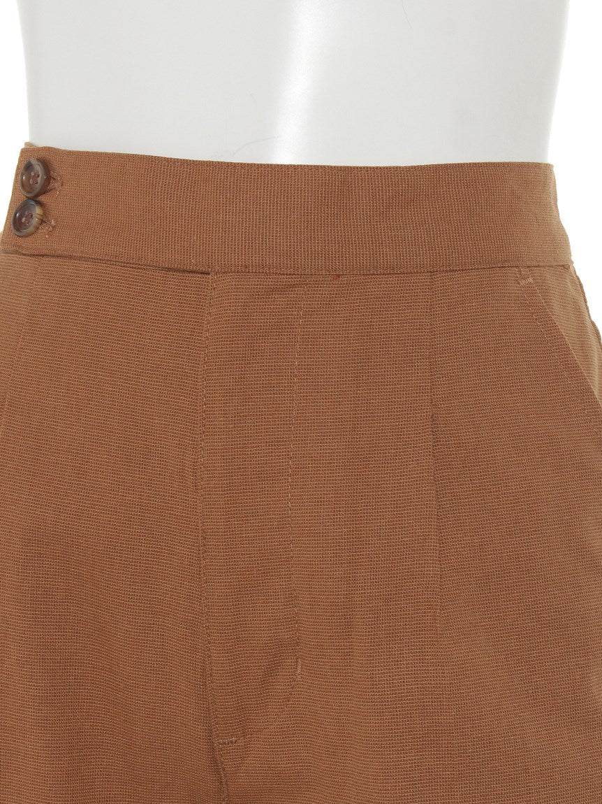 レイカズン Ray Cassin リネンライクセンタープレスハーフパンツ （オレンジ） オレンジ