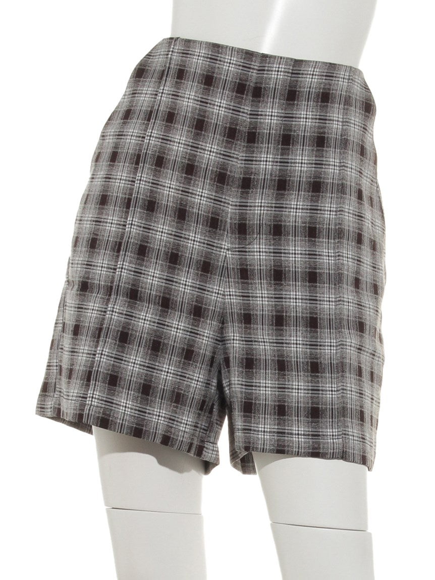 レイカズン Ray Cassin チェック柄ショートパンツ （黒） 黒