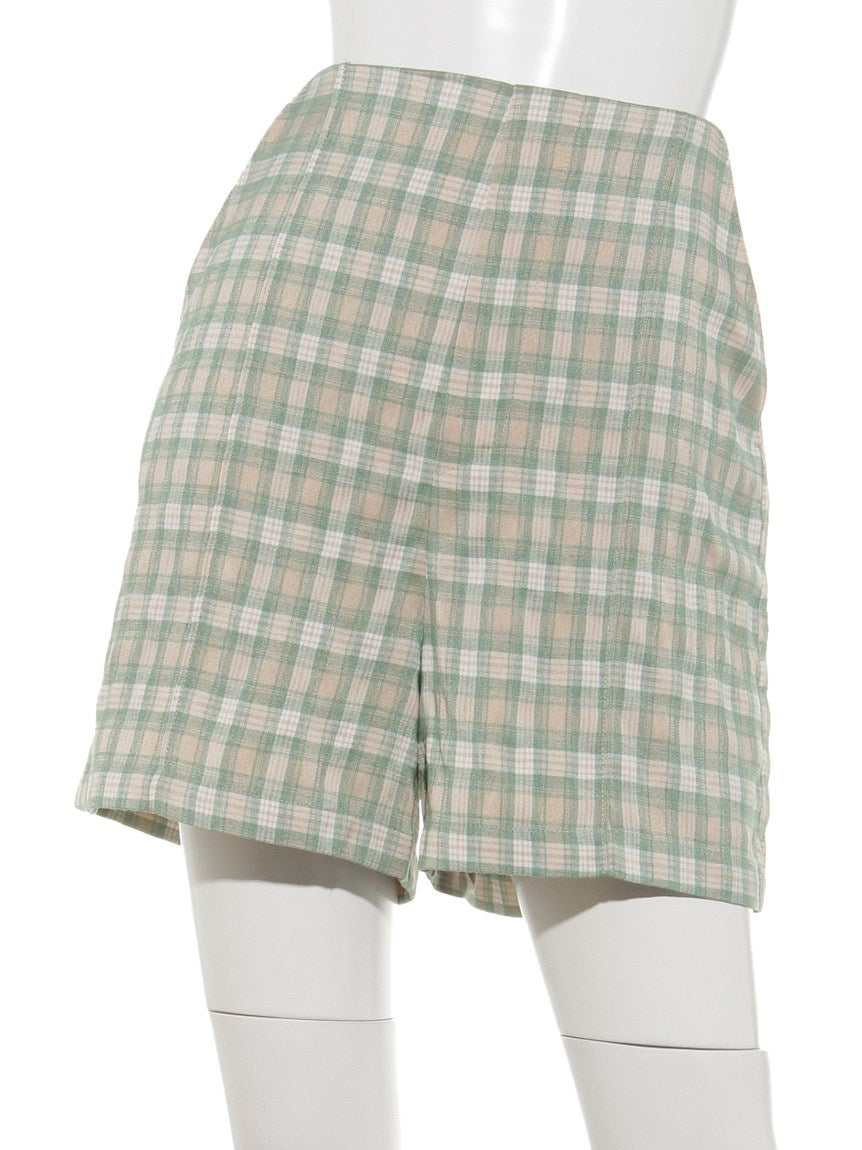レイカズン Ray Cassin チェック柄ショートパンツ （グリーン） グリーン