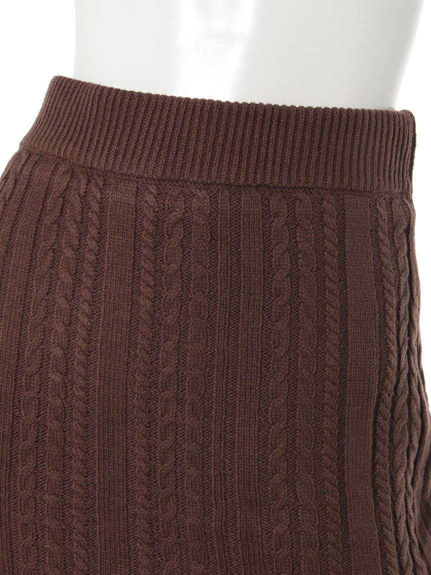 レイカズン Ray Cassin ケーブルニットミニスカート （ブラウン） ブラウン