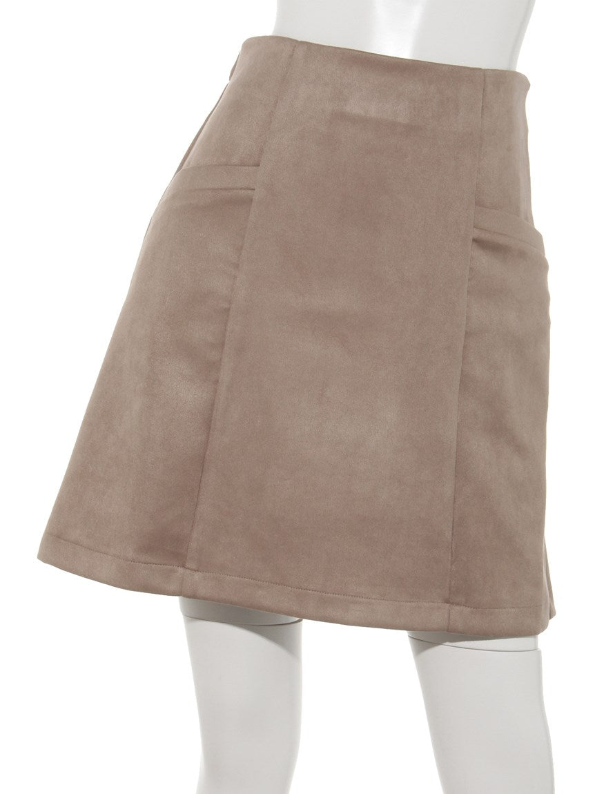 レイカズン Ray Cassin ポンチスウェード台形スカート （ベージュ系A） ベージュ系A