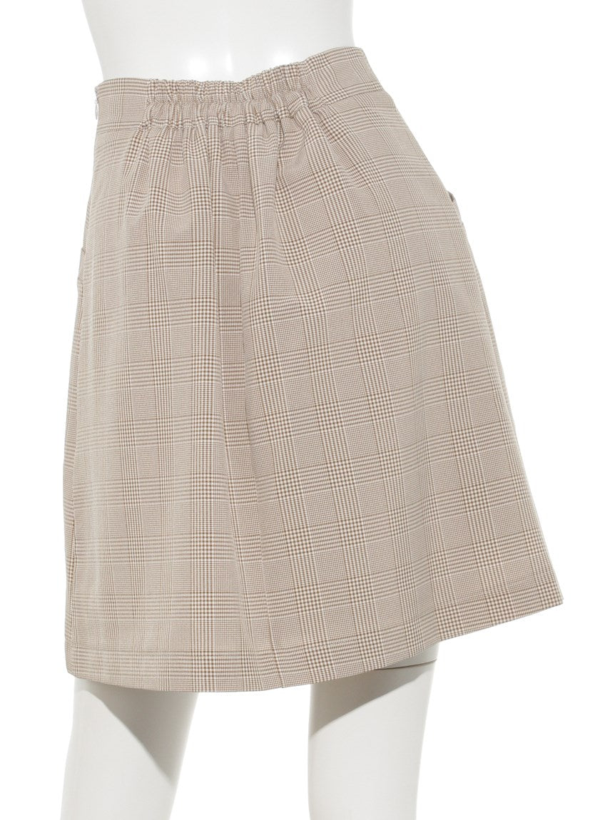 レイカズン Ray Cassin チェック切替ミニスカート （グリーン） グリーン