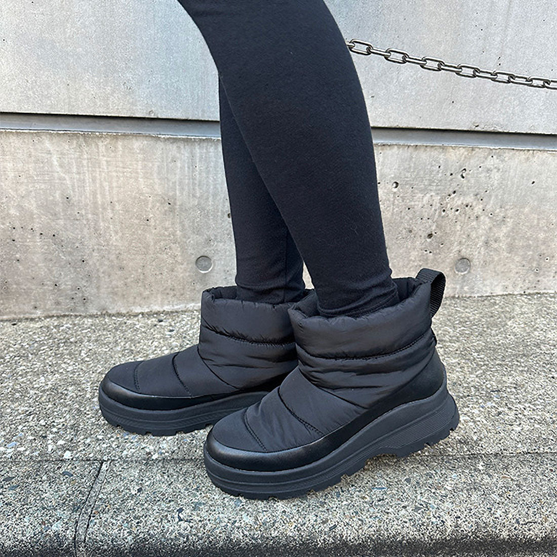 ラシックドット Rachic. キルティングショートスノーブーツ