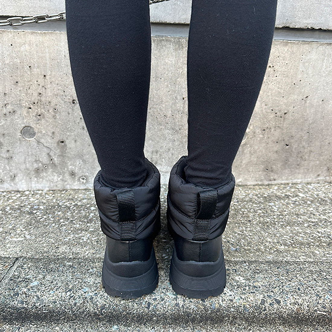 ラシックドット Rachic. キルティングショートスノーブーツ
