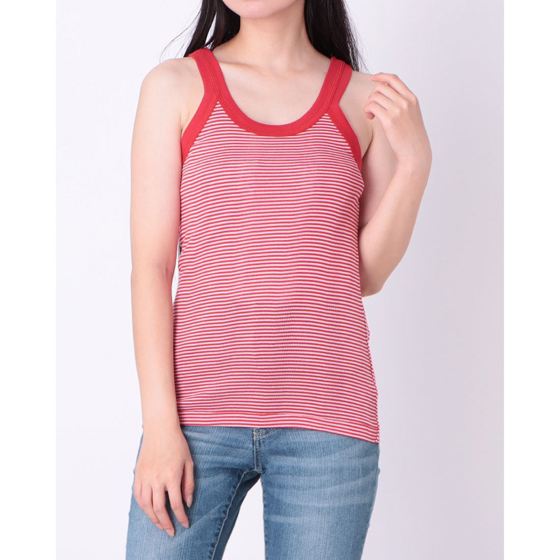 ロバート・ピー・ミラー Robert P. Miller Robert P. Miller ロバートピーミラー タンクトップ レディース パネルリブ ミラー Panel-rib Tanktop （ピンク×レッド） ピンク×レッド