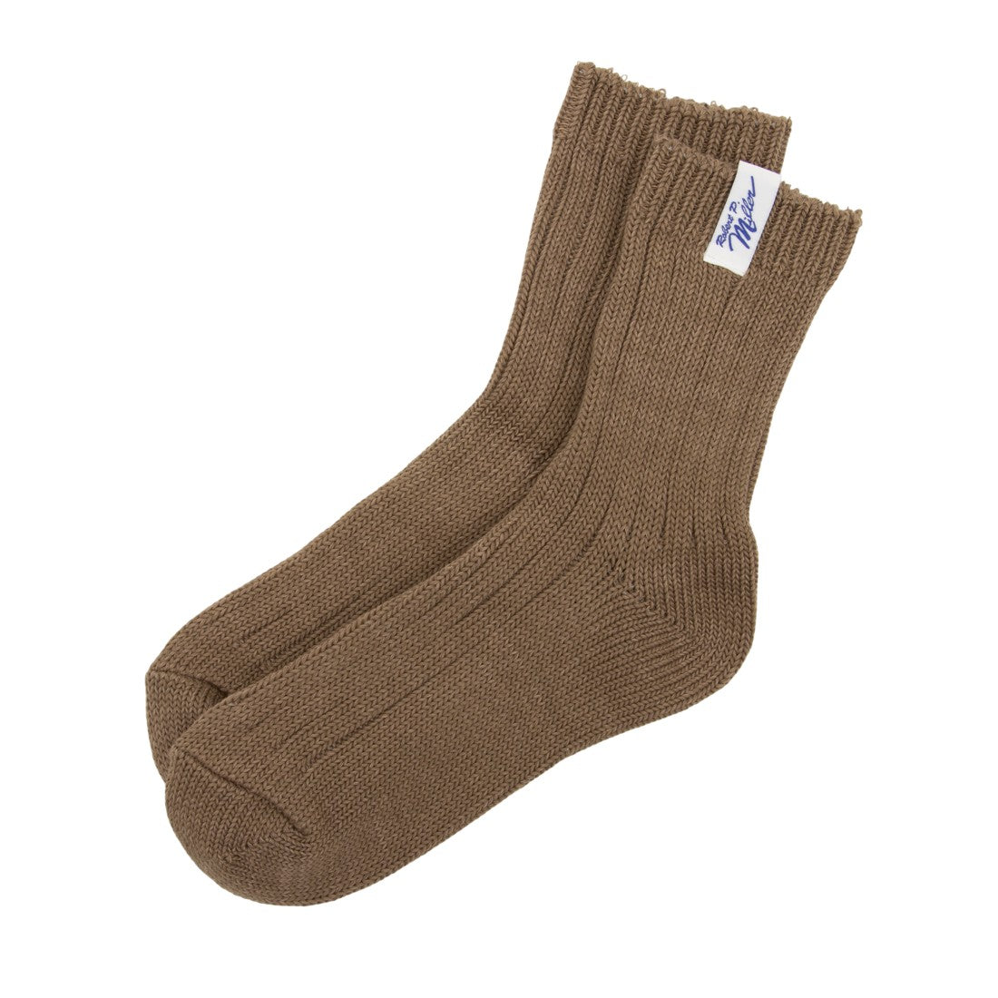 ロバート・ピー・ミラー Robert P. Miller 靴下 ソックス Low-gauge rib socks ローゲージリブソックス （タン） タン