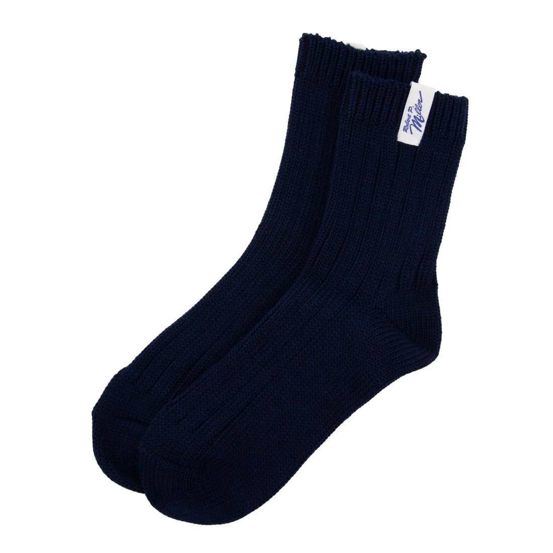 ロバート・ピー・ミラー Robert P. Miller 靴下 ソックス Low-gauge rib socks ローゲージリブソックス （ネイビー） ネイビー