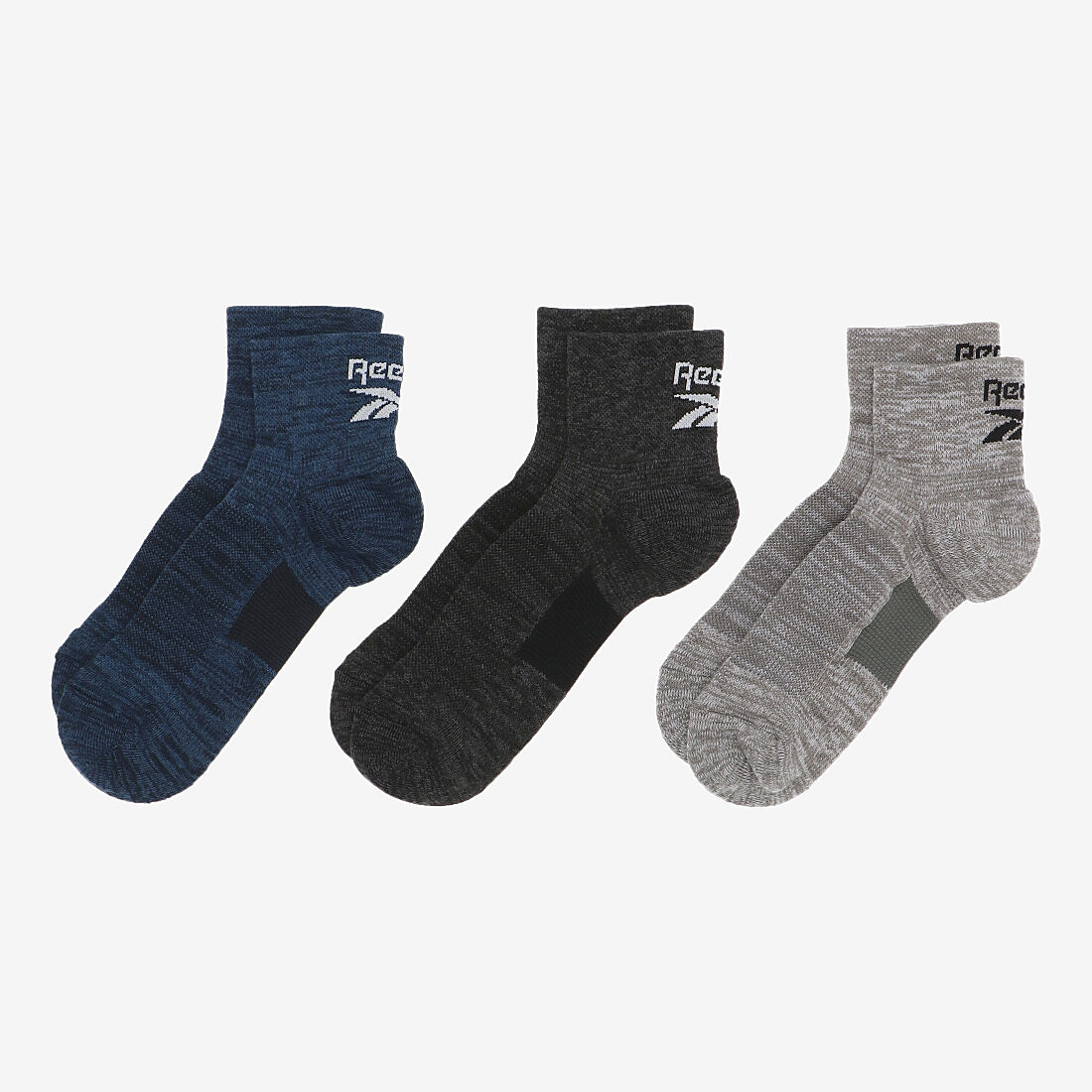 Reebok Socks メンズ3足組足底パイルショートソックス （アソート） アソート