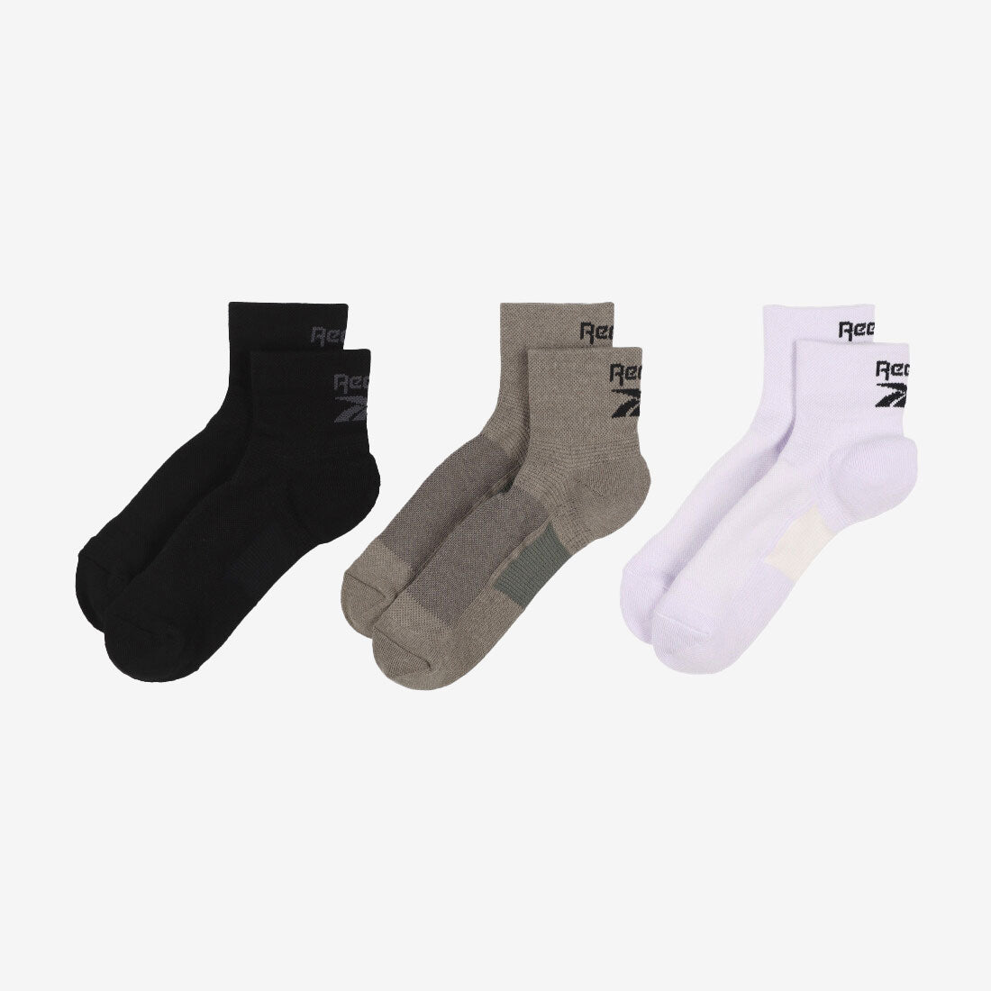 Reebok Socks メンズ3足組足底パイルショートソックス （アソート） アソート