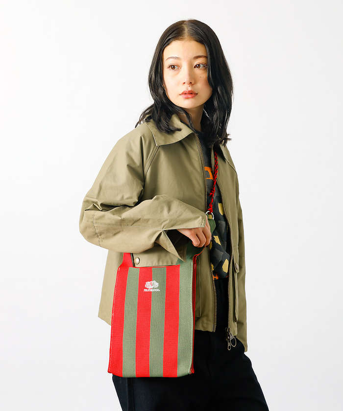 ルージュ ヴィフ ラクレ Rouge vif la cle 【FRUIT OF THE LOOM】ストライプ ミニショルダーバッグ / ST （レッド） レッド