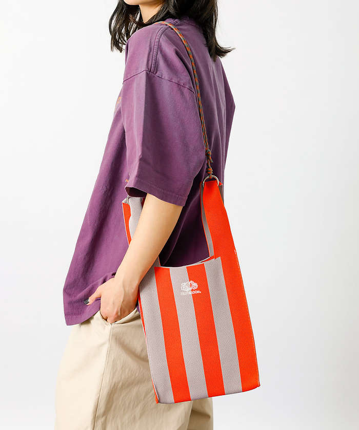 ルージュ ヴィフ ラクレ Rouge vif la cle 【FRUIT OF THE LOOM】ストライプ ミニショルダーバッグ / ST （レッド） レッド