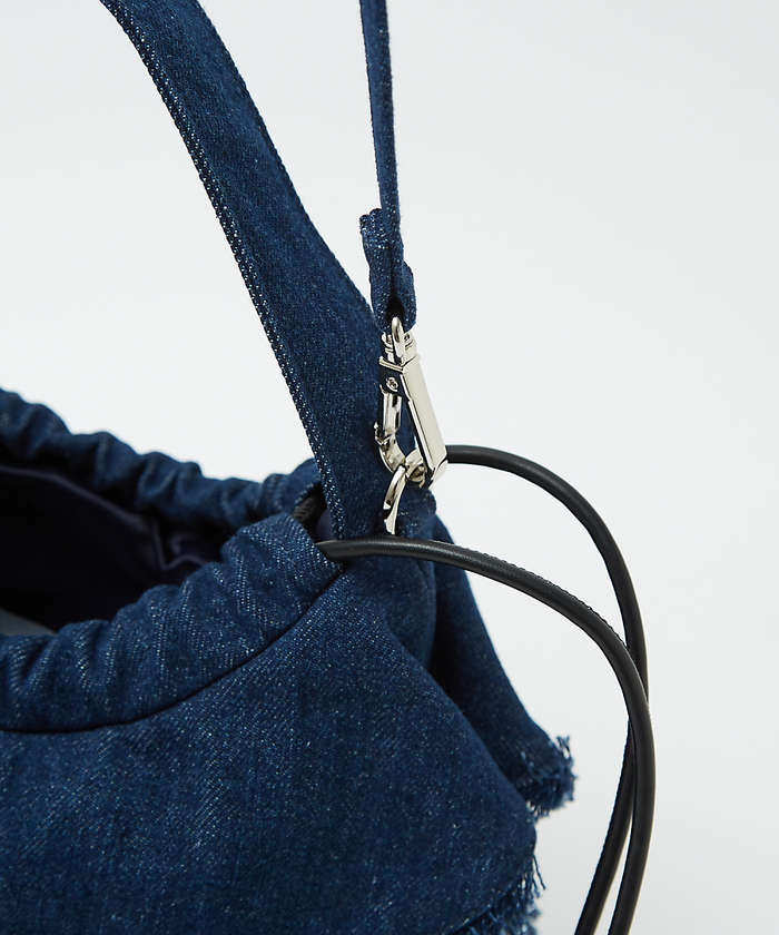 ルージュ ヴィフ ラクレ Rouge vif la cle 【Ampersand / アンパサンド】Denim  frilr bag MEー （ネイビー） ネイビー