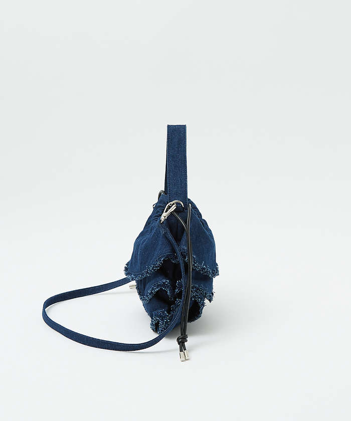 ルージュ ヴィフ ラクレ Rouge vif la cle 【Ampersand / アンパサンド】Denim  frilr bag MEー （ネイビー） ネイビー