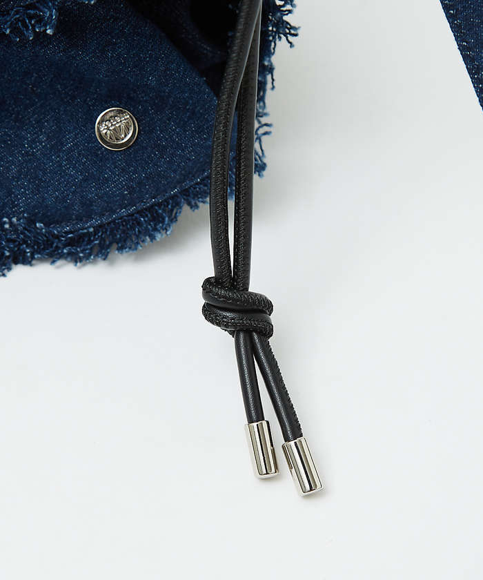 ルージュ ヴィフ ラクレ Rouge vif la cle 【Ampersand / アンパサンド】Denim  frilr bag MEー （ネイビー） ネイビー