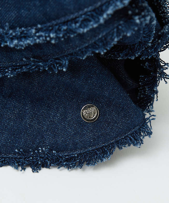 ルージュ ヴィフ ラクレ Rouge vif la cle 【Ampersand / アンパサンド】Denim  frilr bag MEー （ネイビー） ネイビー