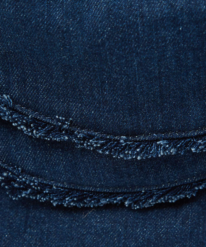 ルージュ ヴィフ ラクレ Rouge vif la cle 【Ampersand / アンパサンド】Denim  frilr bag MEー （ネイビー） ネイビー