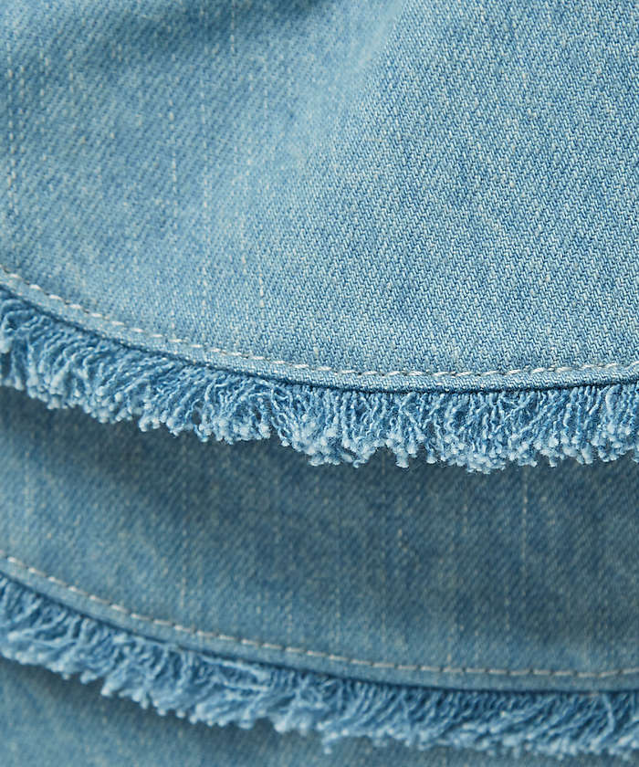 ルージュ ヴィフ ラクレ Rouge vif la cle 【Ampersand / アンパサンド】Denim  frilr bag MEー （ネイビー） ネイビー