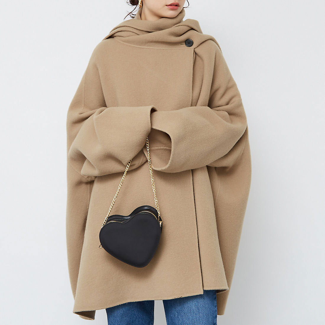 ルージュ ヴィフ ラクレ Rouge vif la cle 変形マフラー付きリバーコート （カーキ） カーキ