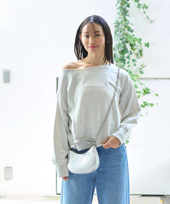 ルージュ ヴィフ ラクレ Rouge vif la cle 【一部店舗限定】オフショルルーズスウェット【予約】 （ホワイト系その他1） ホワイト系その他1