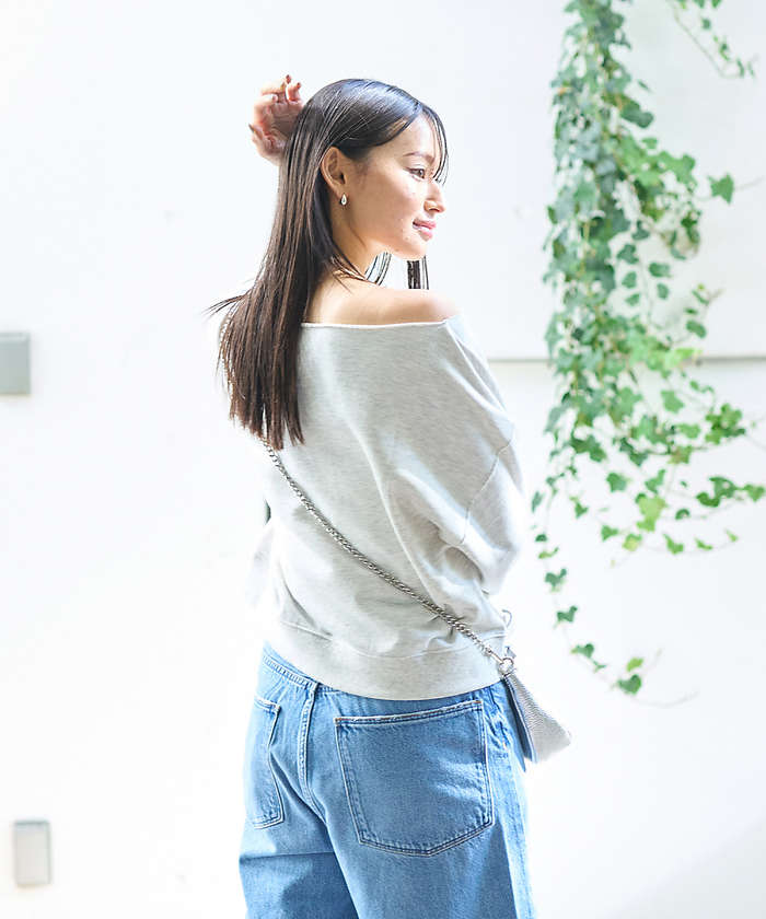 ルージュ ヴィフ ラクレ Rouge vif la cle 【一部店舗限定】オフショルルーズスウェット【予約】 （ホワイト系その他1） ホワイト系その他1