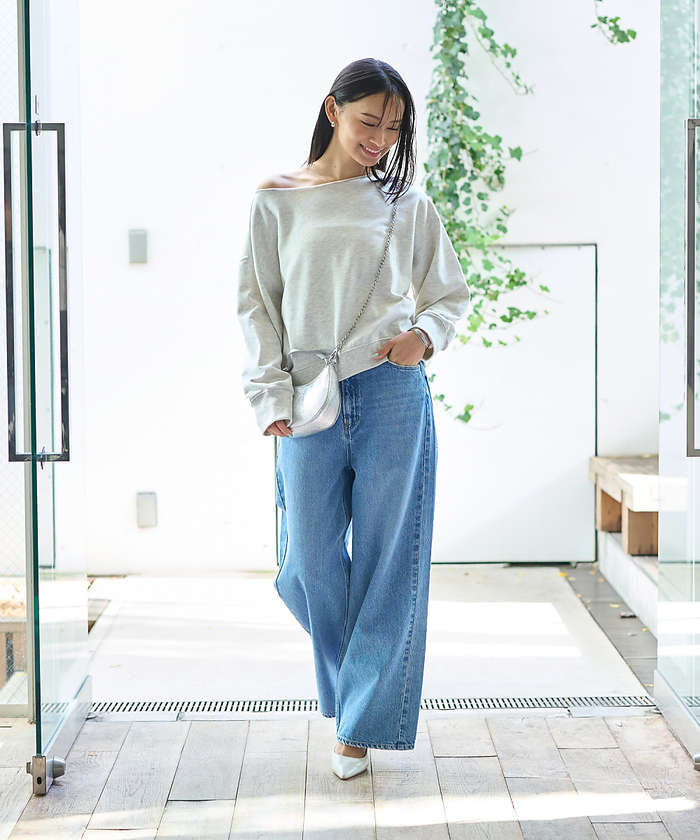 ルージュ ヴィフ ラクレ Rouge vif la cle 【一部店舗限定】オフショルルーズスウェット【予約】 （ホワイト系その他1） ホワイト系その他1