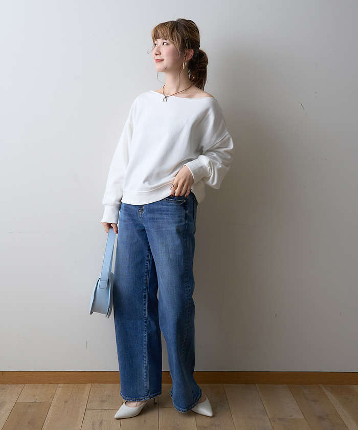 ルージュ ヴィフ ラクレ Rouge vif la cle 【一部店舗限定】オフショルルーズスウェット【予約】 （ホワイト系その他1） ホワイト系その他1