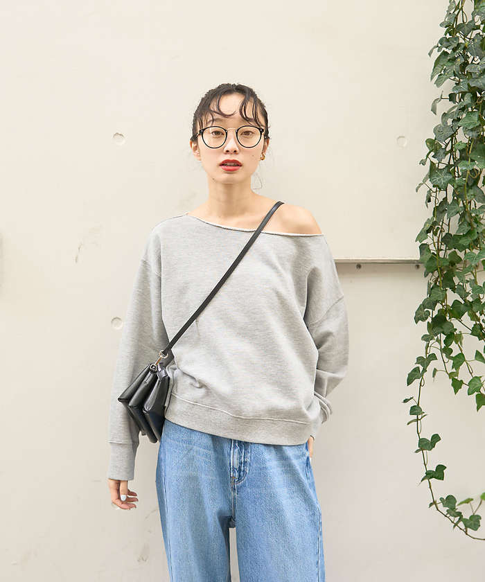 ルージュ ヴィフ ラクレ Rouge vif la cle 【一部店舗限定】オフショルルーズスウェット【予約】 （ホワイト系その他1） ホワイト系その他1