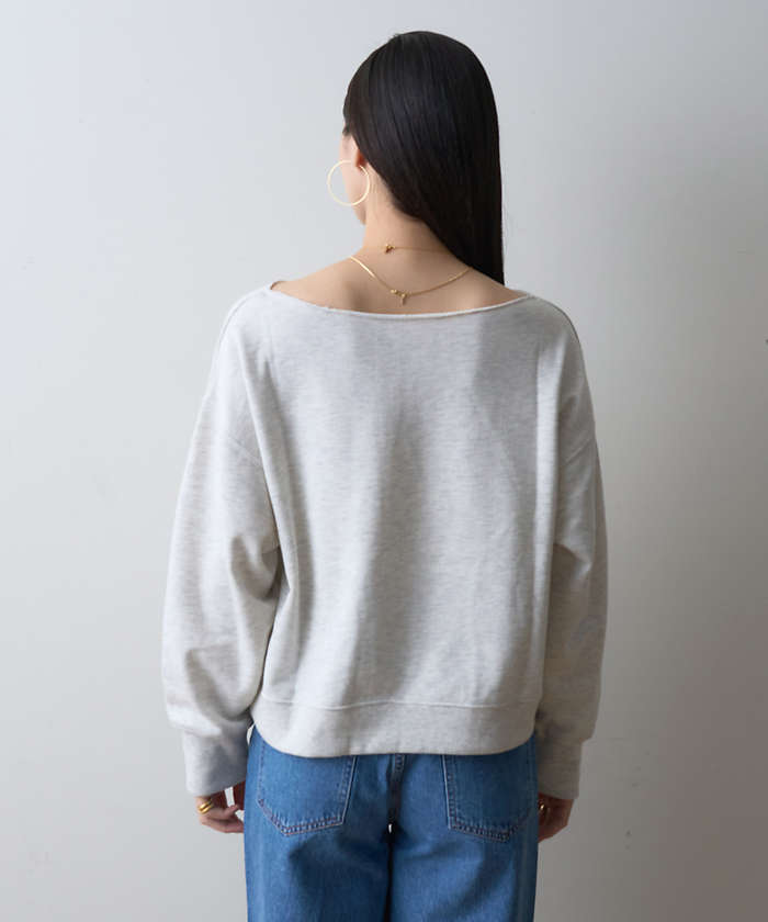 ルージュ ヴィフ ラクレ Rouge vif la cle 【一部店舗限定】オフショルルーズスウェット【予約】 （ホワイト系その他1） ホワイト系その他1