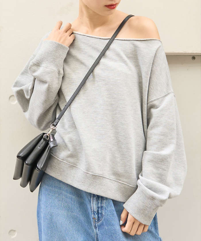 ルージュ ヴィフ ラクレ Rouge vif la cle 【一部店舗限定】オフショルルーズスウェット【予約】 （ホワイト系その他1） ホワイト系その他1