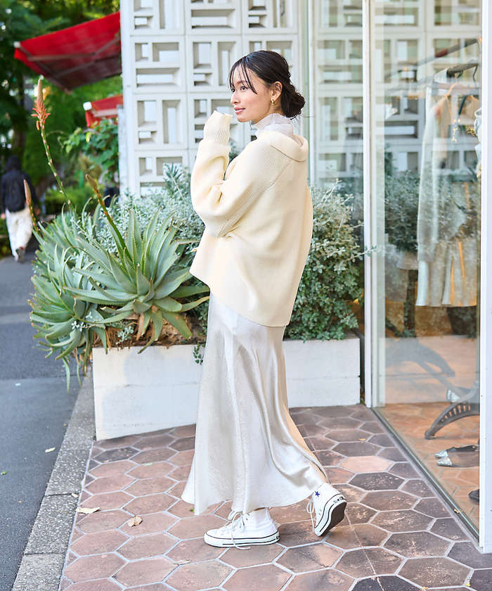 ルージュ ヴィフ ラクレ Rouge vif la cle 衿付片畦ニットプルオーバー【予約】 （ネイビー） ネイビー